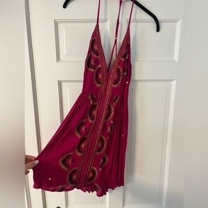 Pink free people dress size small
